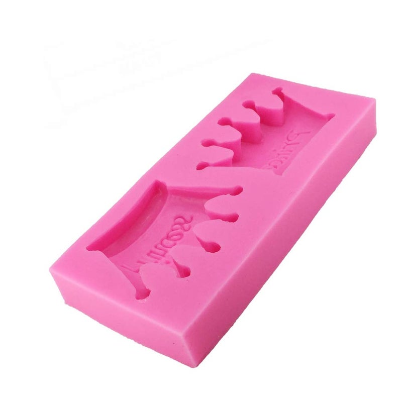 Seedomes 1PC Princess Crown Shape Silicone Mold for DIY Crystal Chocolate Desserts Jelly Shots Pudding Ice Cube Fondant Mold Gum Paste Cupcake Cake Topper Decoration Candy Soap Mould Handmade Ice Cream - Image 5